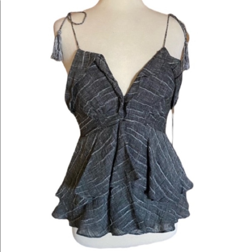 Hunter Bell NY Ruffled Peplum Top NWT 10